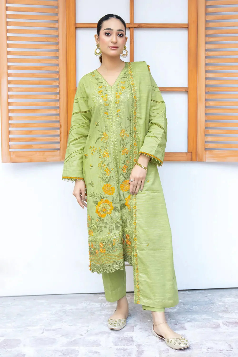 3PC Embroidered Unstitched Khaddar Suit KKE-2953 Embroidered KHAS STORES