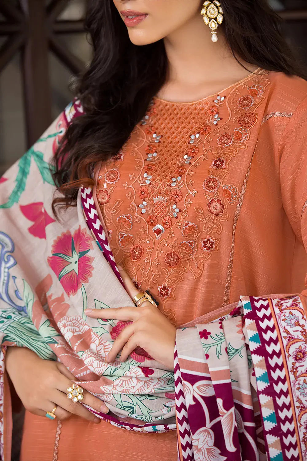 3PC Embroidered Unstitched Khaddar Suit KKE-2982 Embroidered KHAS STORES