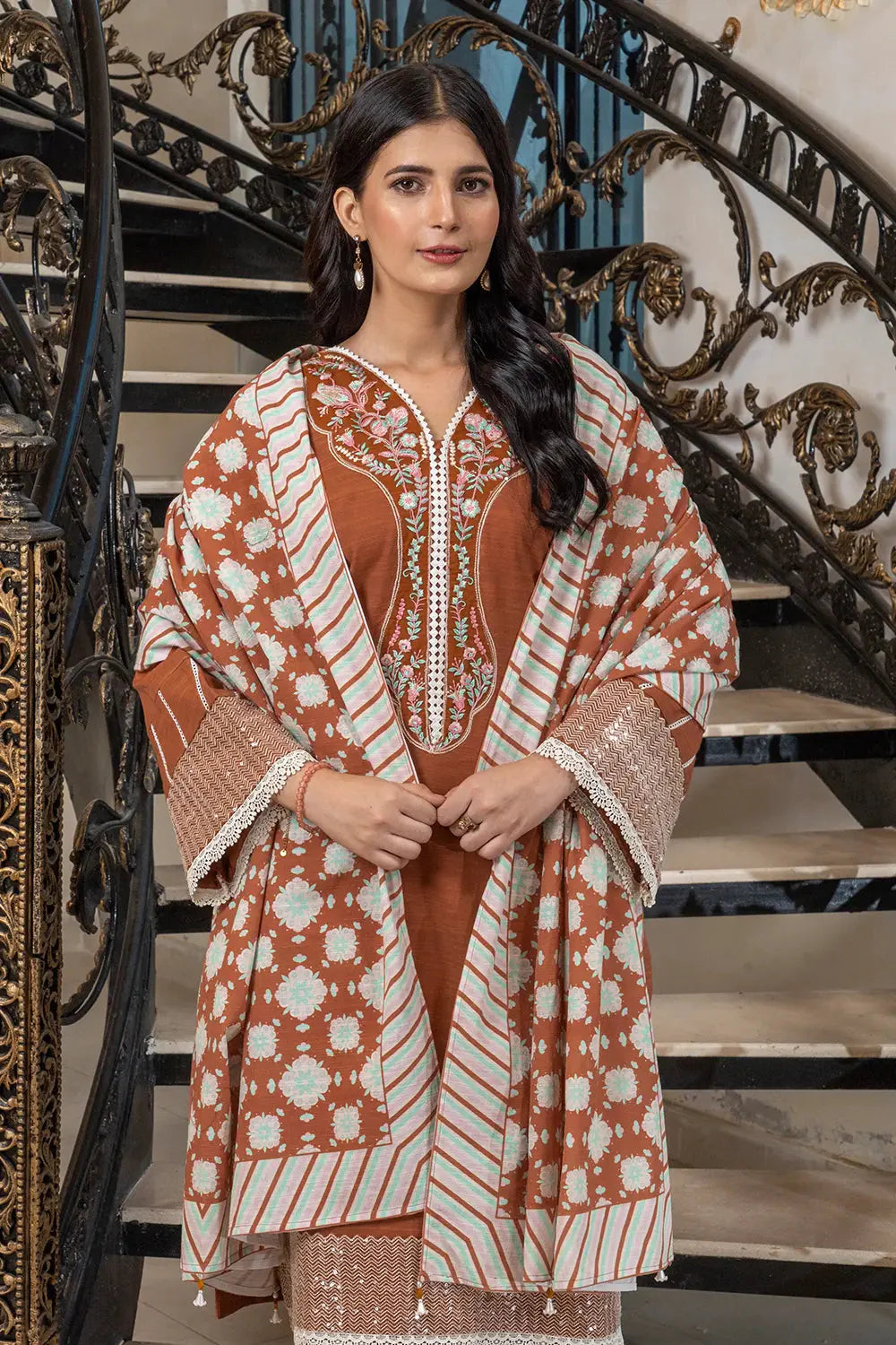 3PC Embroidered Unstitched Khaddar Suit KKE-2988 Embroidered KHAS STORES