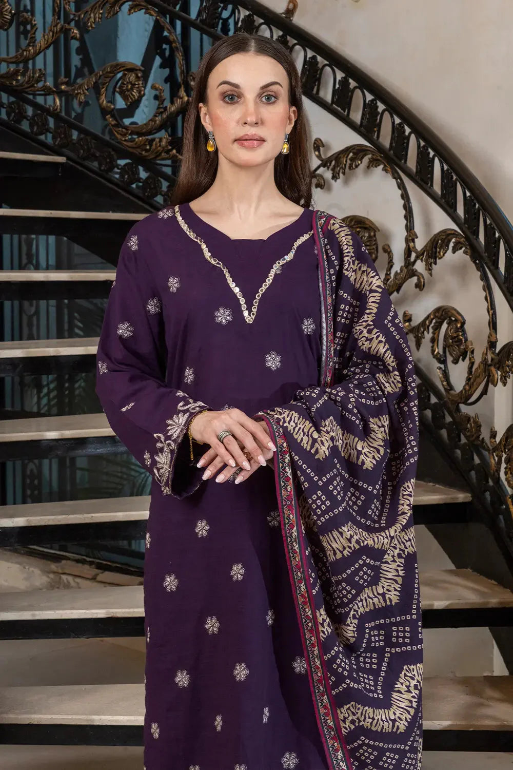 3PC Embroidered Unstitched Khaddar Suit KKE-2991 Embroidered KHAS STORES