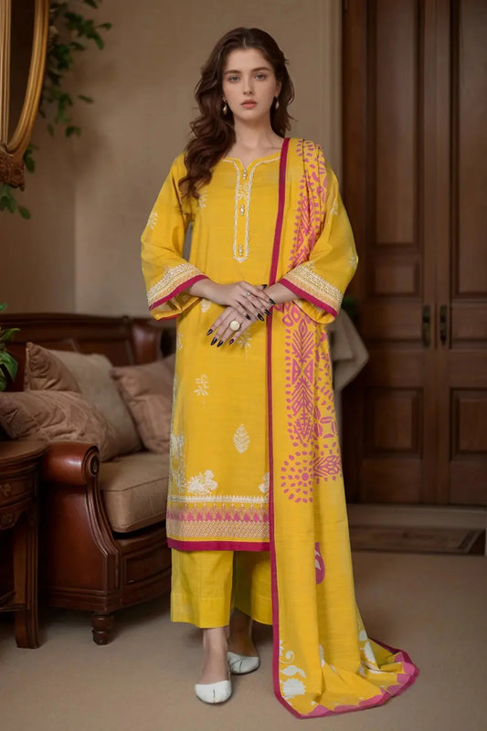 3PC Embroidered Unstitched Khaddar Suit KKE-3019 Embroidered KHAS STORES