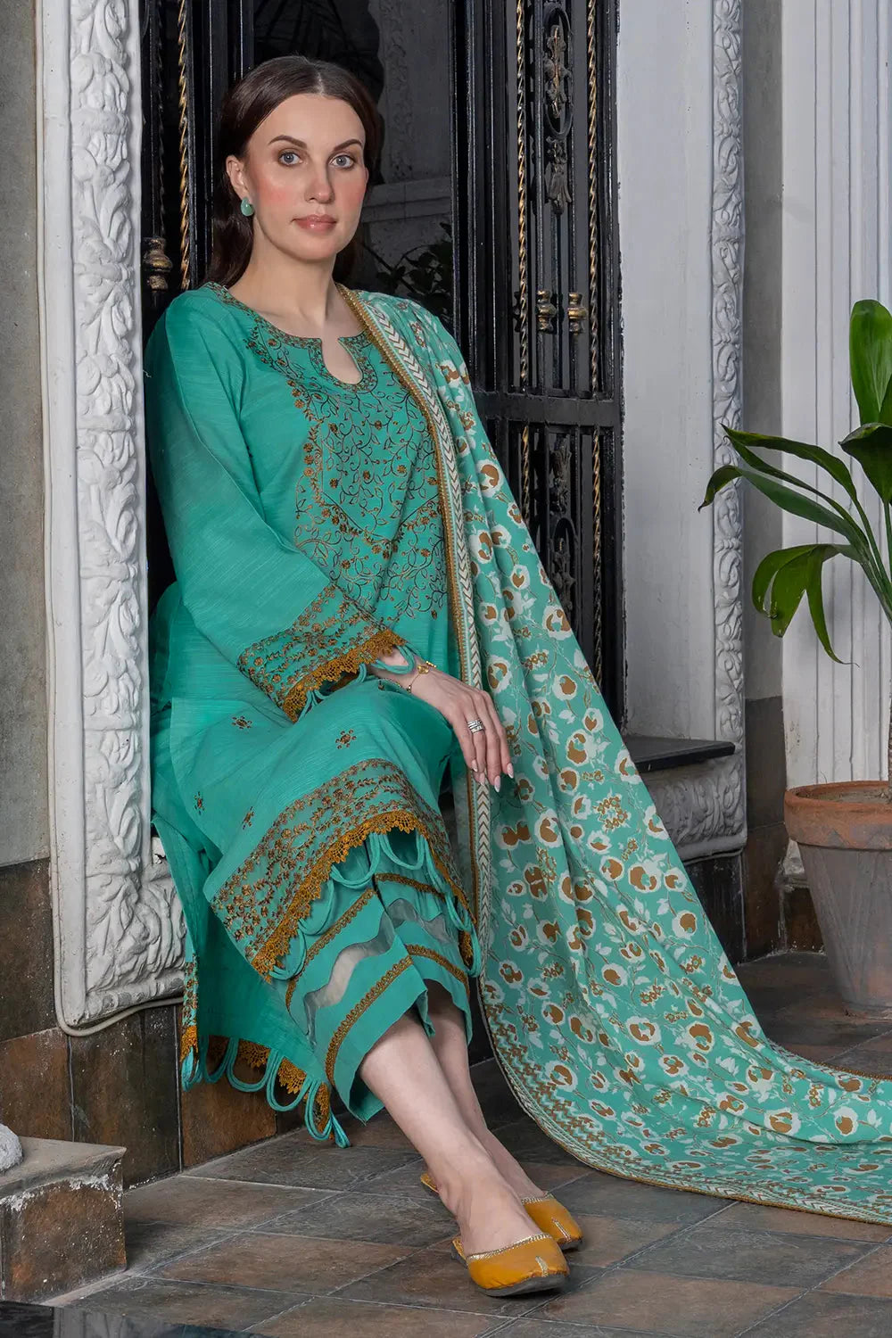 3PC Embroidered Unstitched Khaddar Suit KKHE-2919 Embroidered KHAS STORES