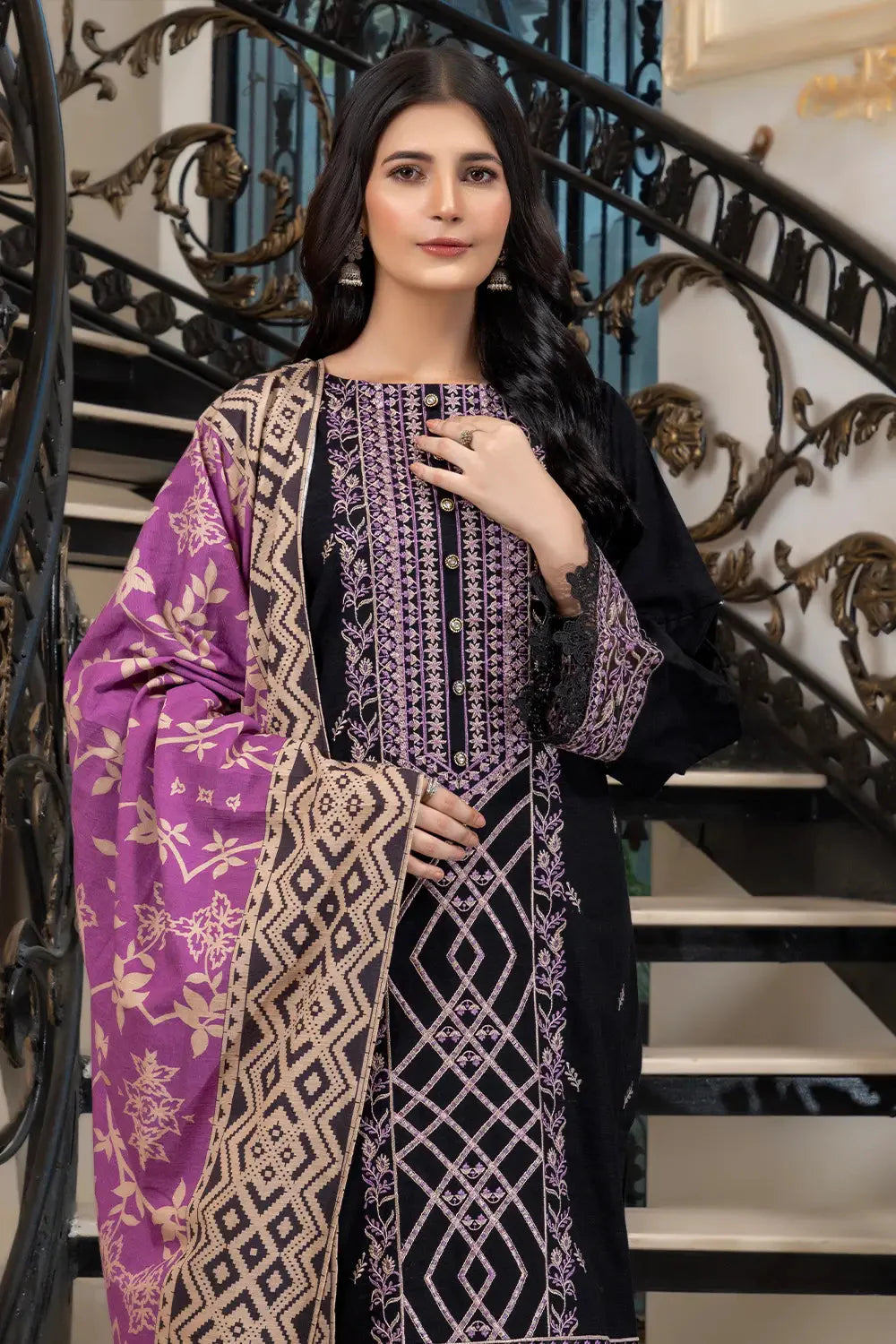 3PC Embroidered Unstitched Khaddar Suit KKHE-2921 Embroidered KHAS STORES