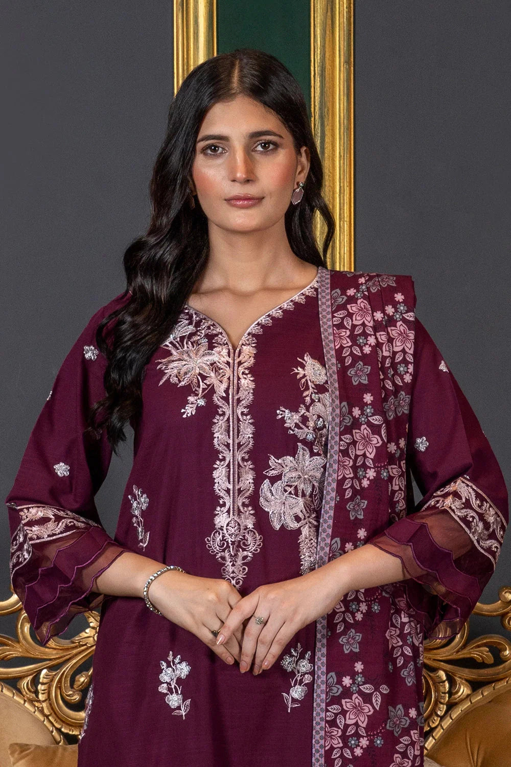 3PC Embroidered Unstitched Khaddar Suit KKHE-2989 Embroidered KHAS STORES