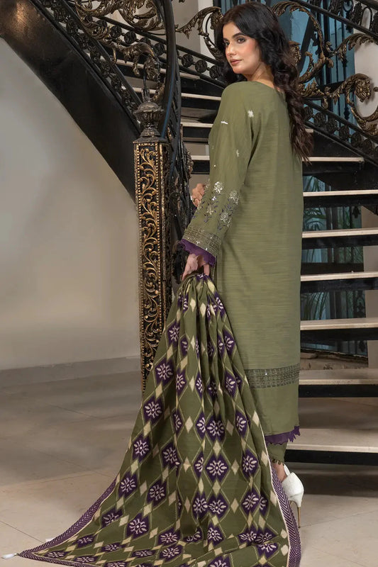 3PC Embroidered Unstitched Khaddar Suit KKHE-2990 Embroidered KHAS STORES