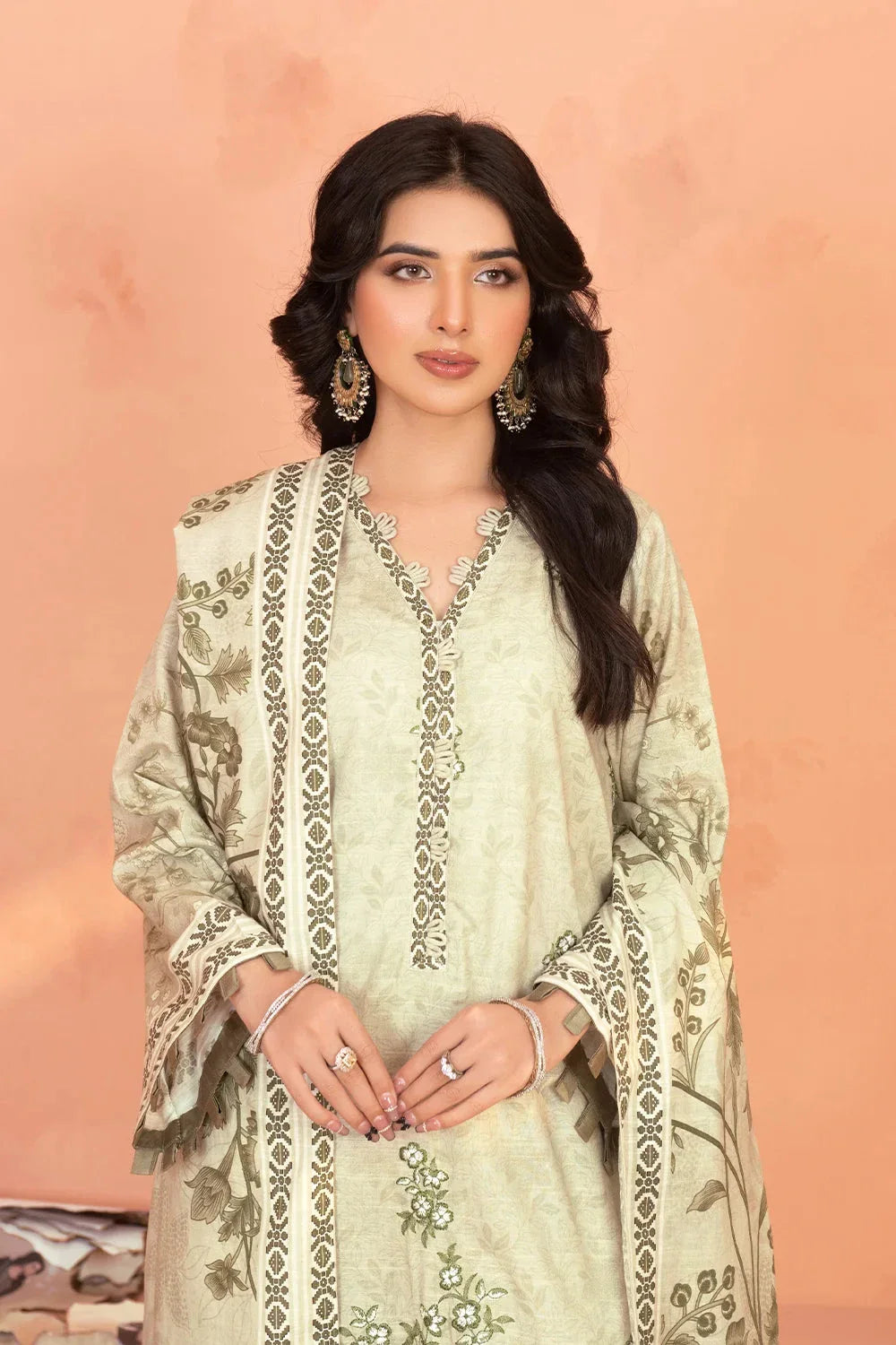 3PC Embroidered Unstitched Khaddar Suit KKHE-3677 Embroidered KHAS STORES