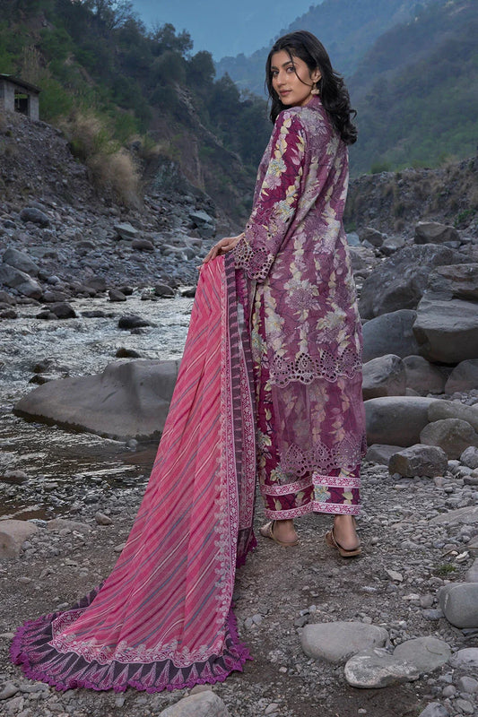 3PC Embroidered Unstitched Lawn Suit KCE-3221 Embroidered KHAS STORES