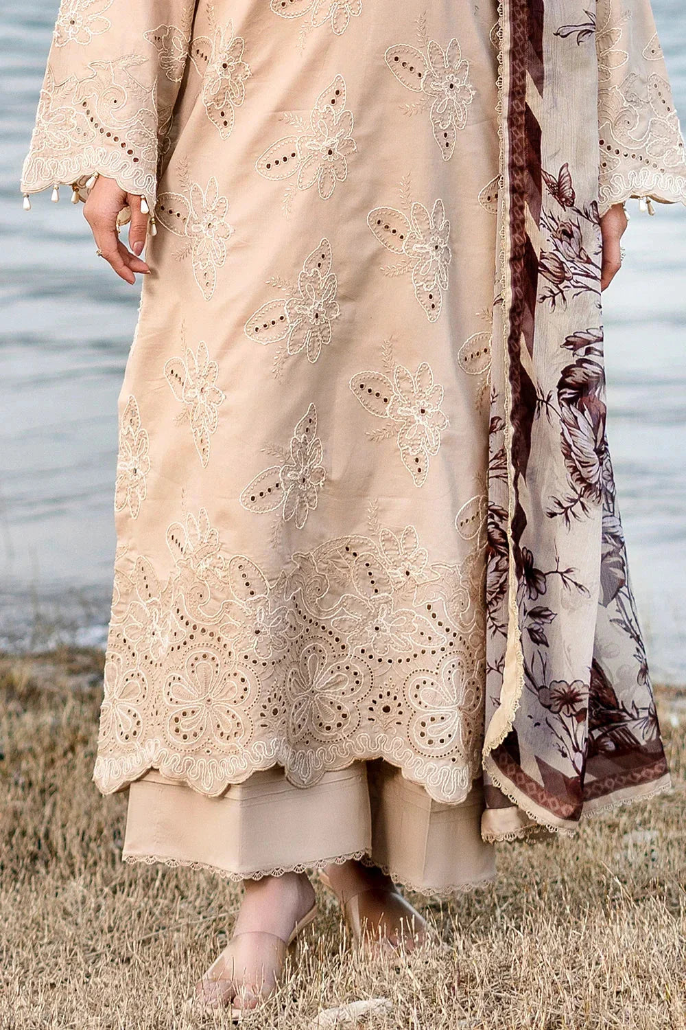 3PC Embroidered Unstitched Lawn Suit | KCE-3794 Embroidered KHAS STORES
