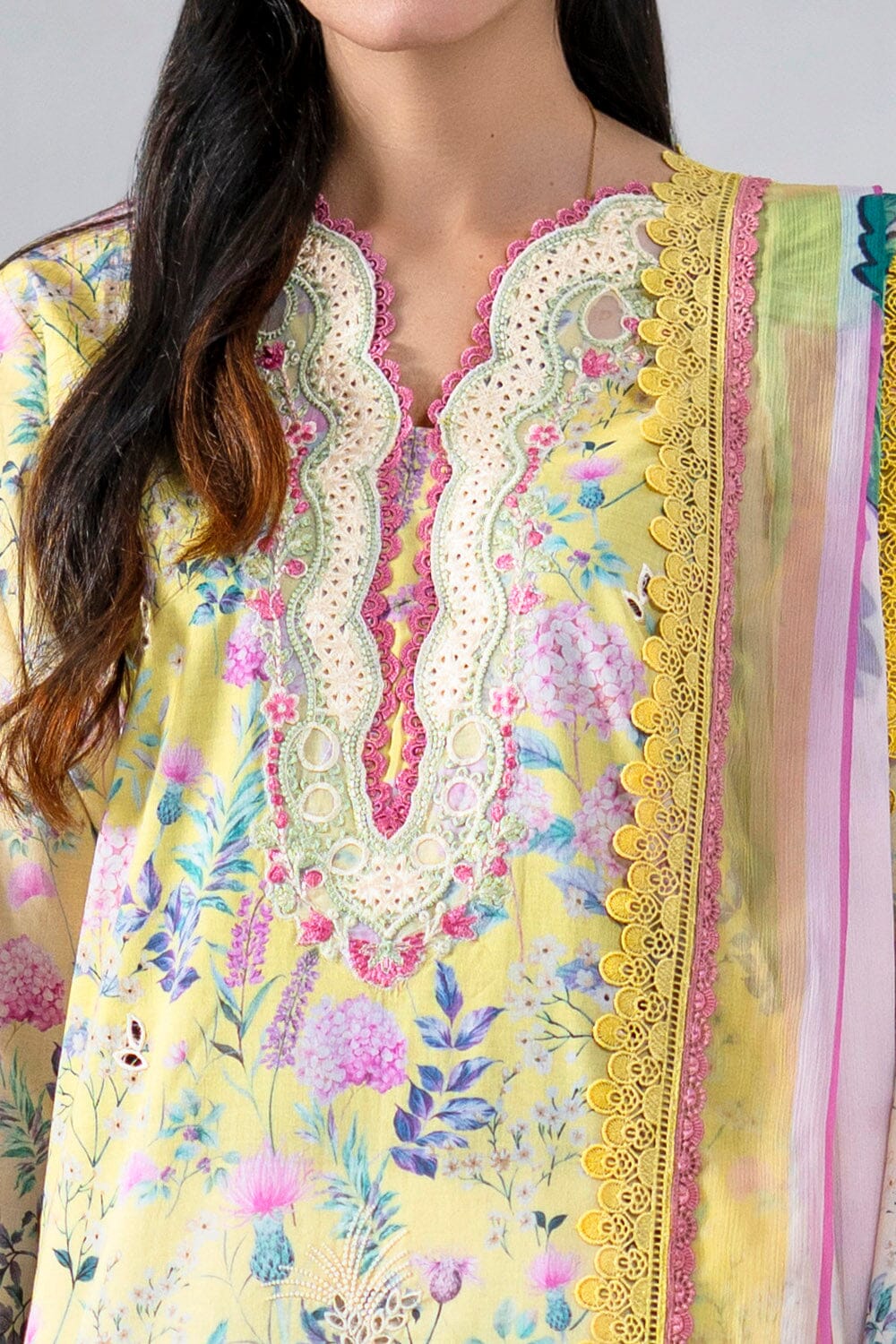3PC Embroidered Unstitched Lawn Suit | KCE-4020 Embroidered KHAS STORES