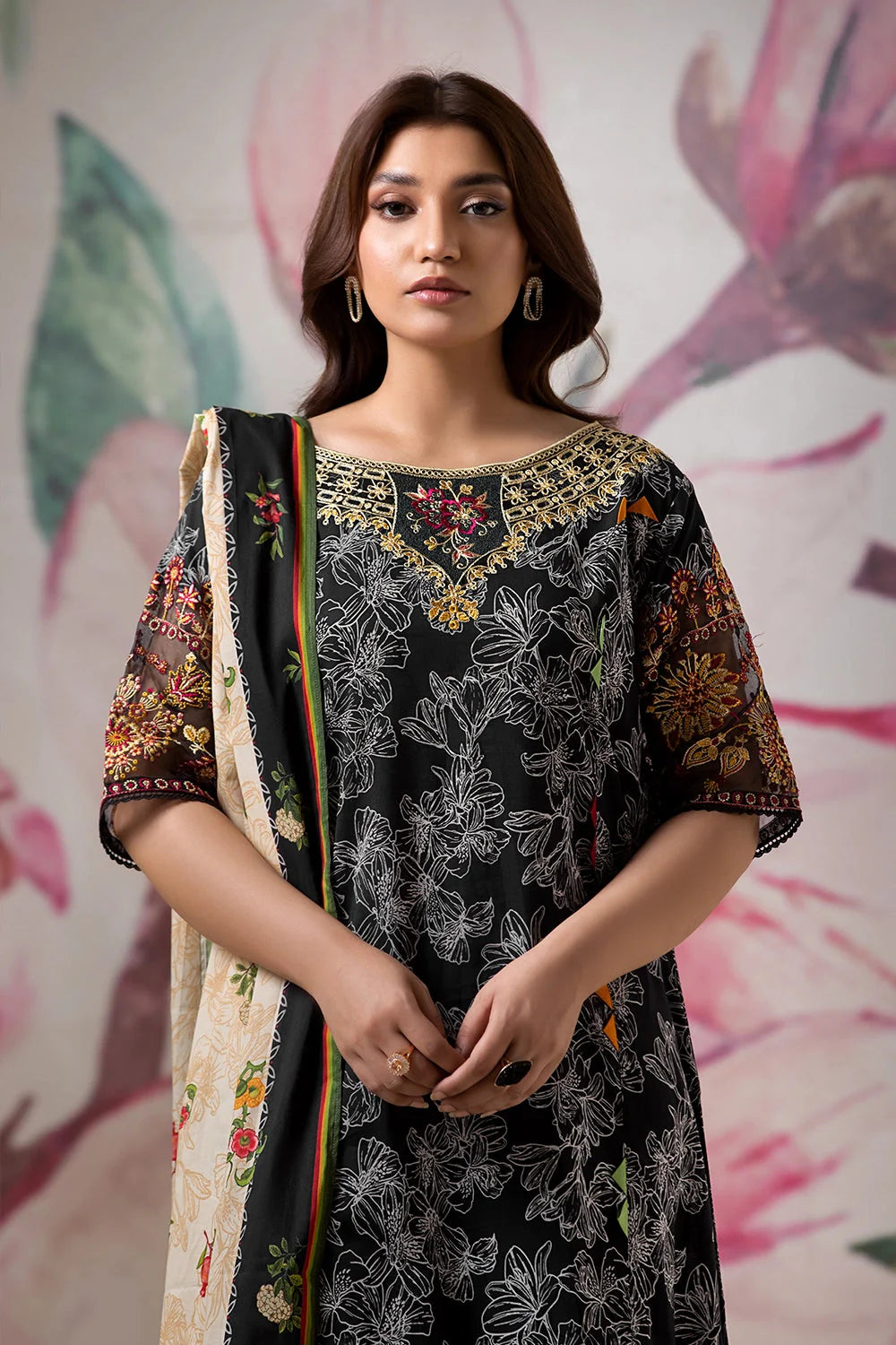 3PC Embroidered Unstitched Lawn Suit KL-2616 Embroidered KHAS STORES