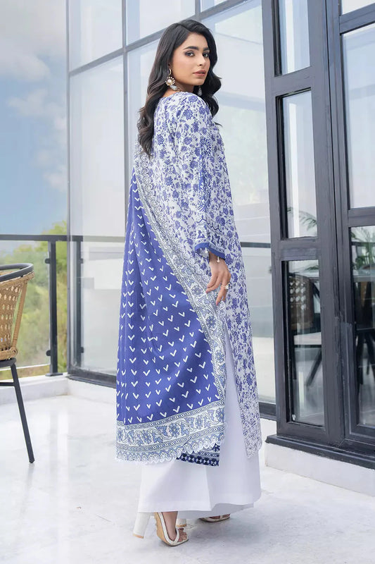 3PC Embroidered Unstitched Lawn Suit KL-2814 Embroidered KHAS STORES