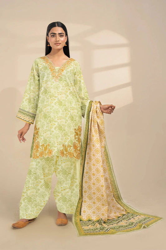 3PC Embroidered Unstitched Lawn Suit KL-3329 Embroidered KHAS STORES