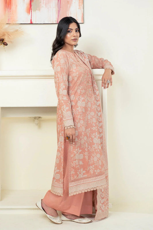 3PC Embroidered Unstitched Lawn Suit KL-3428 Embroidered KHAS STORES