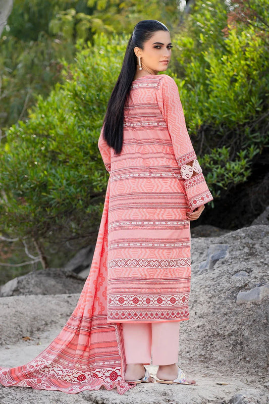 3PC Embroidered Unstitched Lawn Suit | KL-3785 Embroidered KHAS STORES