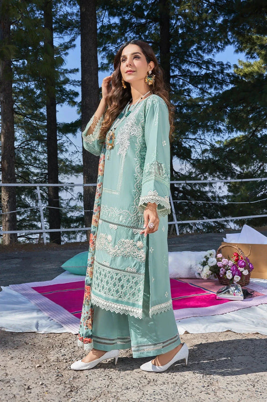 3PC Embroidered Unstitched Lawn Suit KSC-3148 Embroidered KHAS STORES