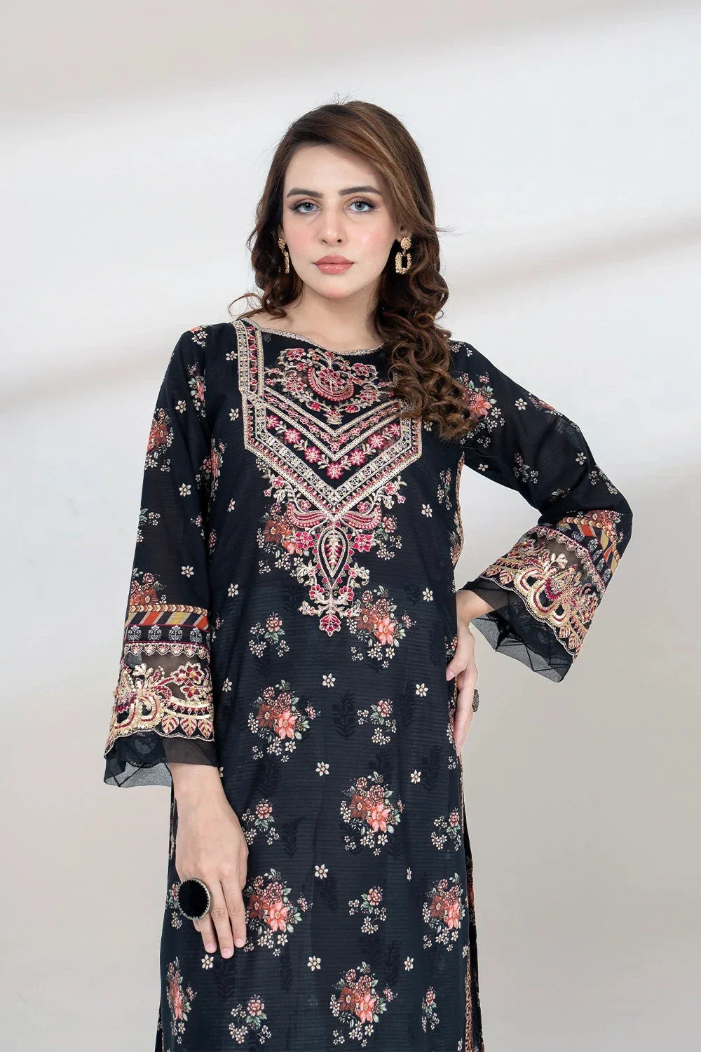 3PC Embroidered Unstitched Lawn Suit KSC-3439 Embroidered KHAS STORES