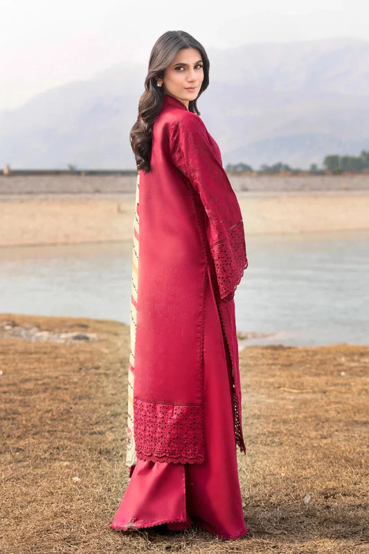 3PC Embroidered Unstitched Lawn Suit | KSE-3812 Embroidered KHAS STORES