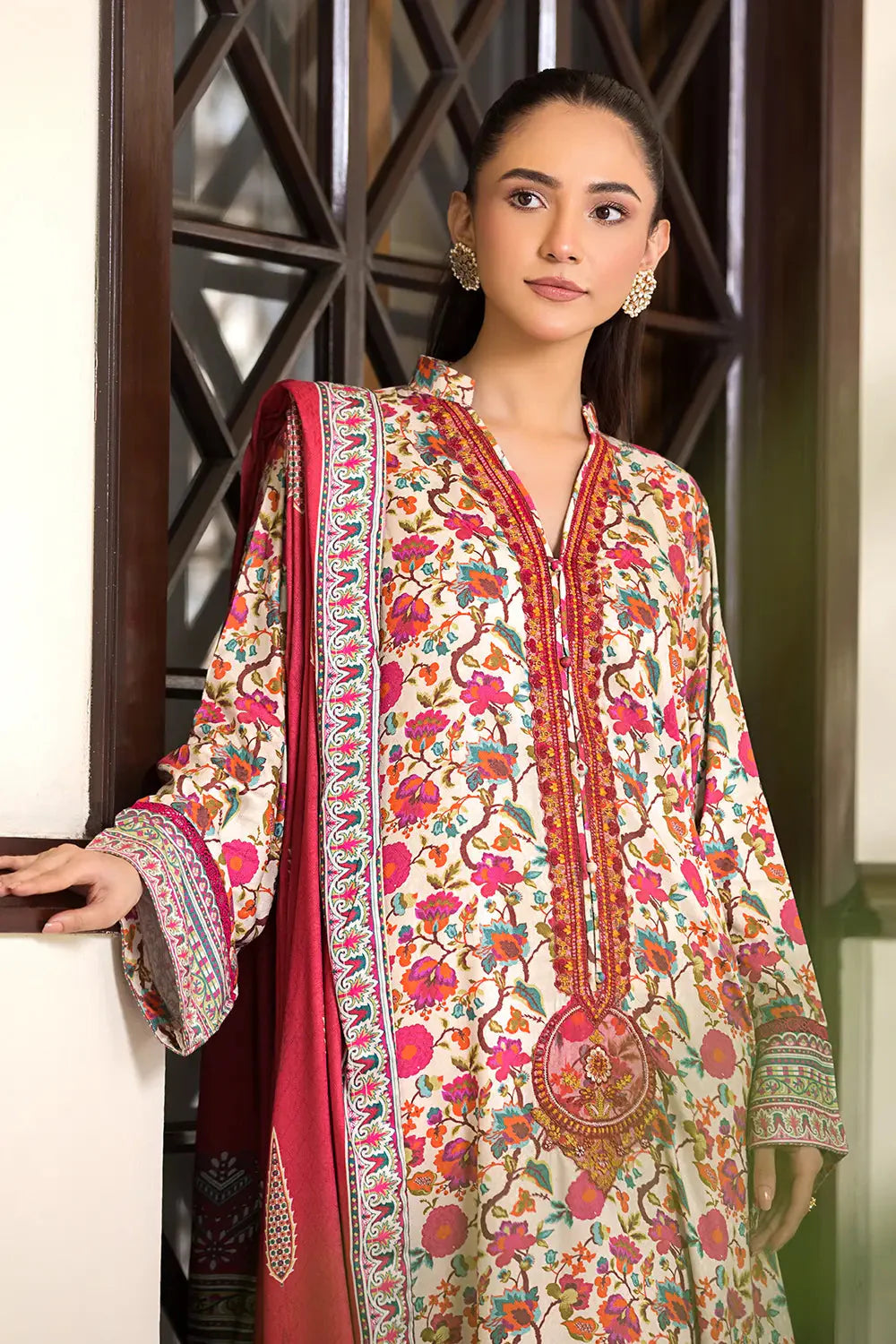 3PC Embroidered Unstitched Linen Suit KLE-2964 Embroidered KHAS STORES