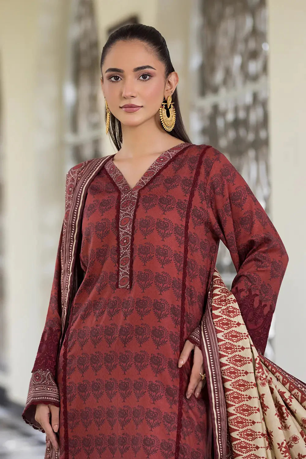 3PC Embroidered Unstitched Linen Suit KLE-2965 Embroidered KHAS STORES