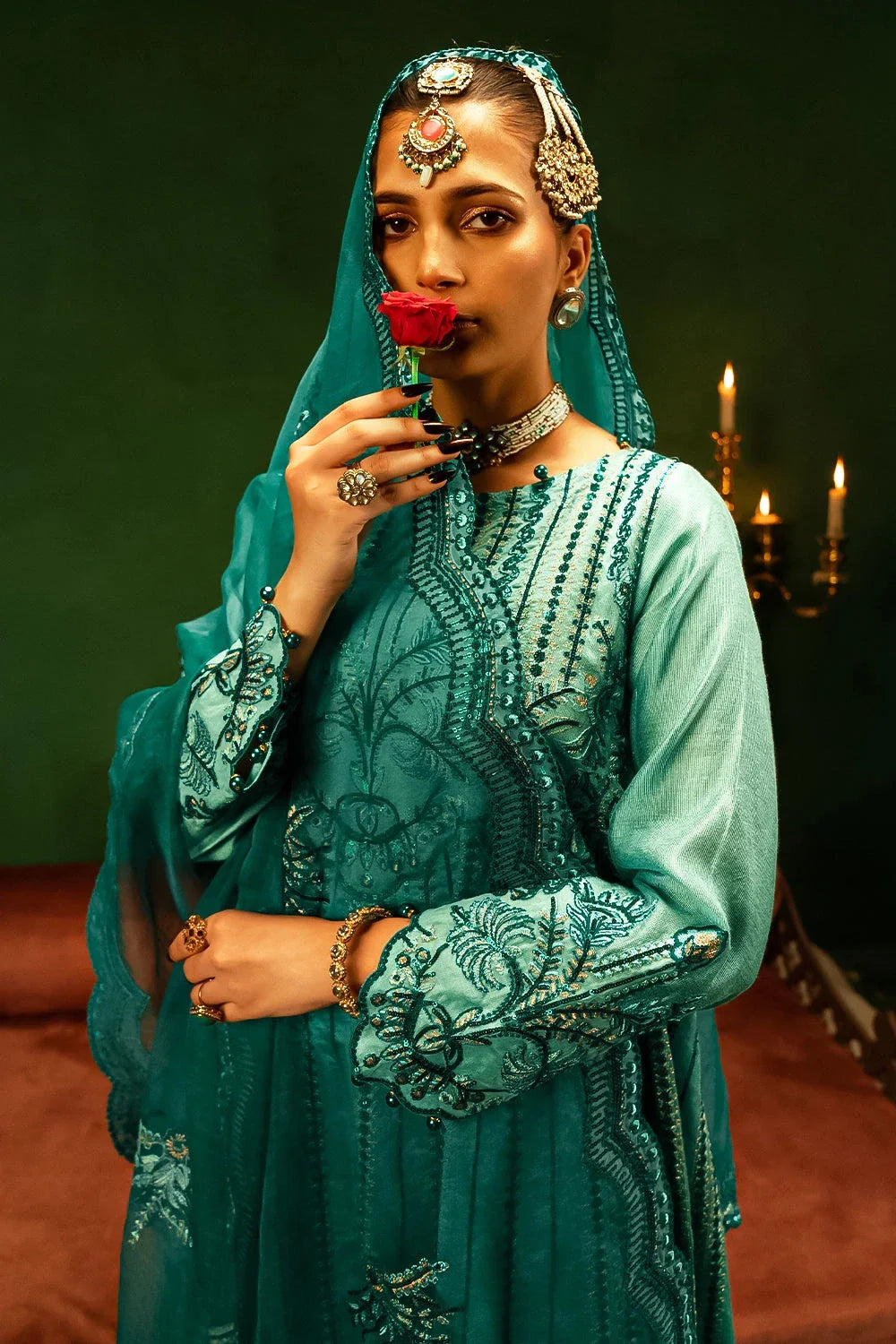 3PC Embroidered Unstitched Luxury Suit KNAC-3000 Embroidered KHAS STORES