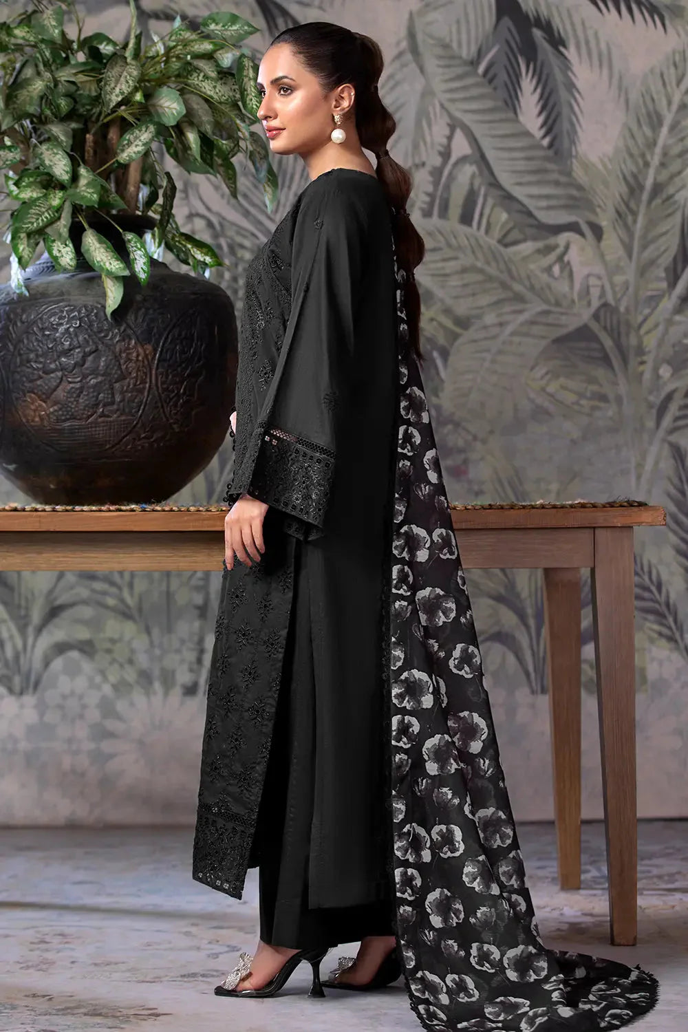3PC Embroidered Unstitched Schiffli Cambric Suit KCCE-2864 Embroidered KHAS STORES