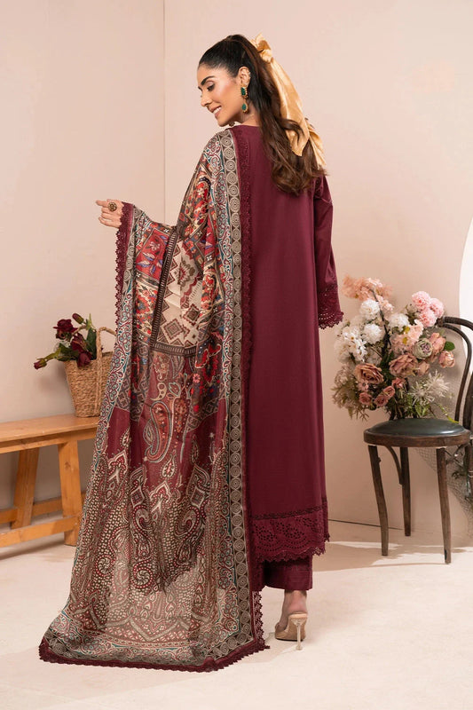 3PC Embroidered Unstitched Schiffli Lawn Suit KSE-2774 Embroidered KHAS STORES