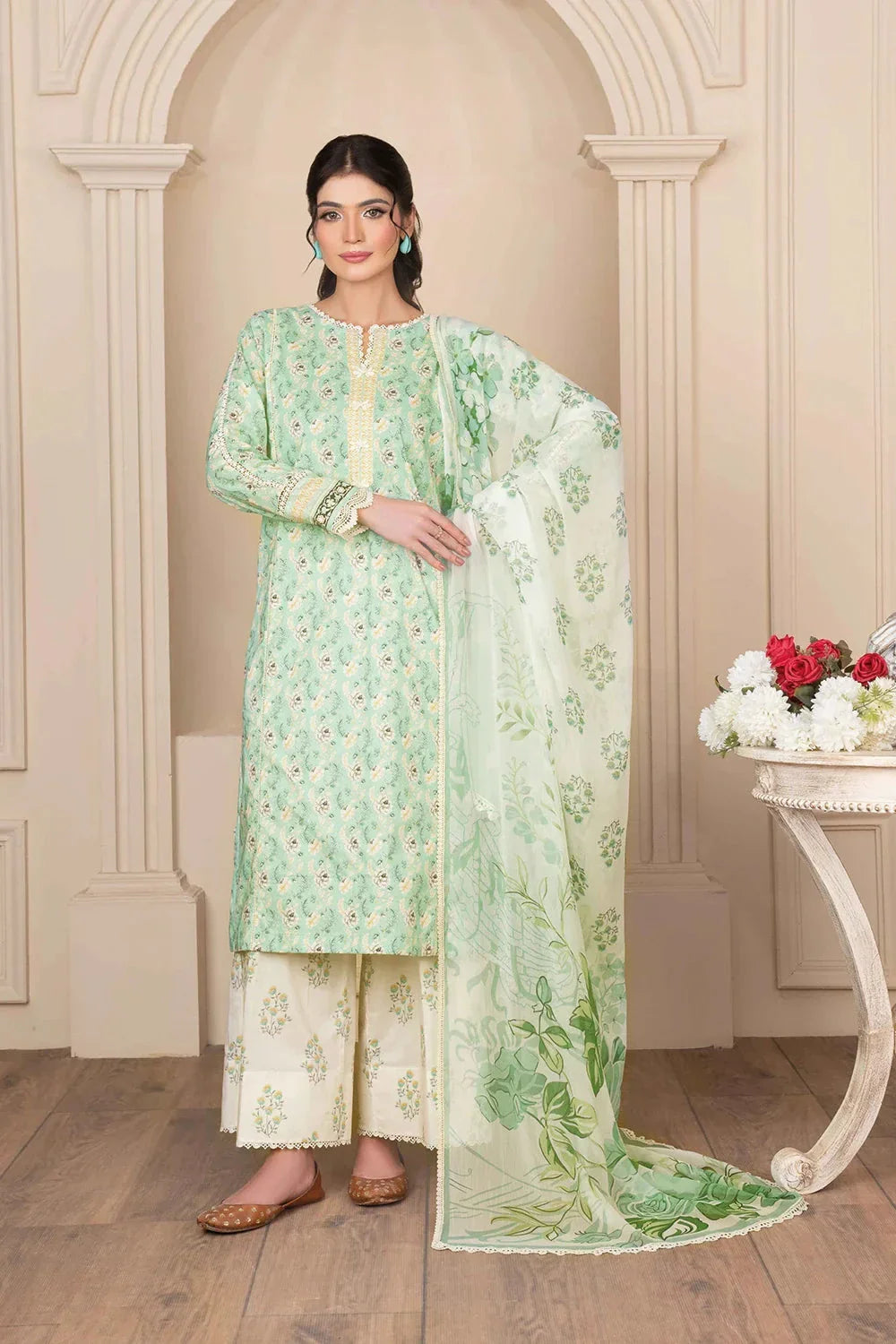 3PC Printed Unstitched Cambric Suit KCC-3541 Printed KHAS STORES