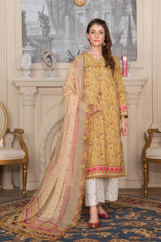 3PC Printed Unstitched Cambric Suit KCC-3542 Printed KHAS STORES