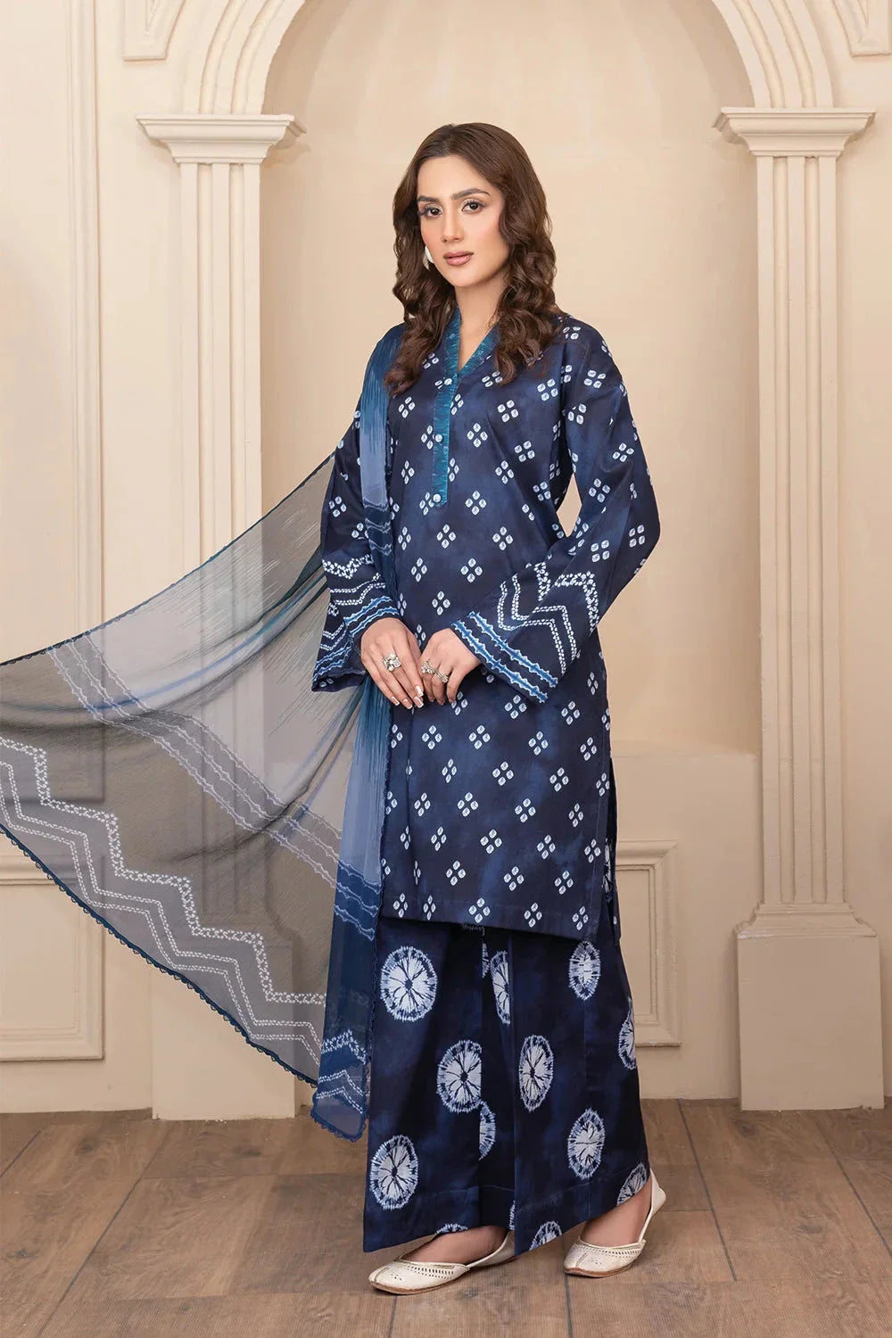 3PC Printed Unstitched Cambric Suit KCC-3543 Printed KHAS STORES