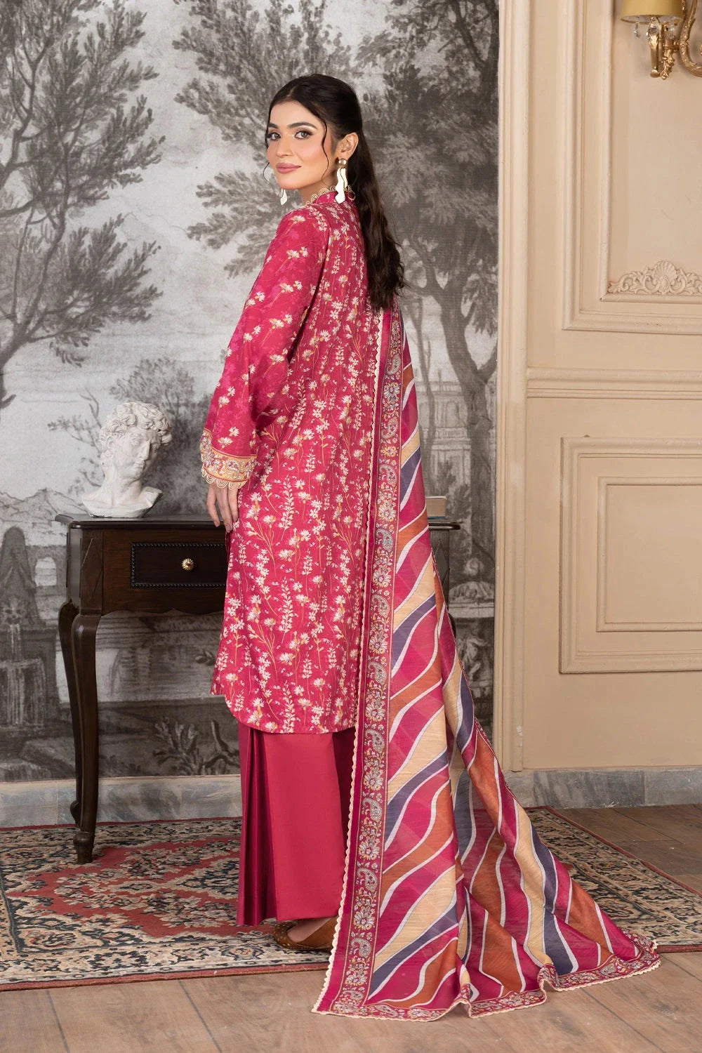 3PC Printed Unstitched Cambric Suit KCC-3544 Printed KHAS STORES