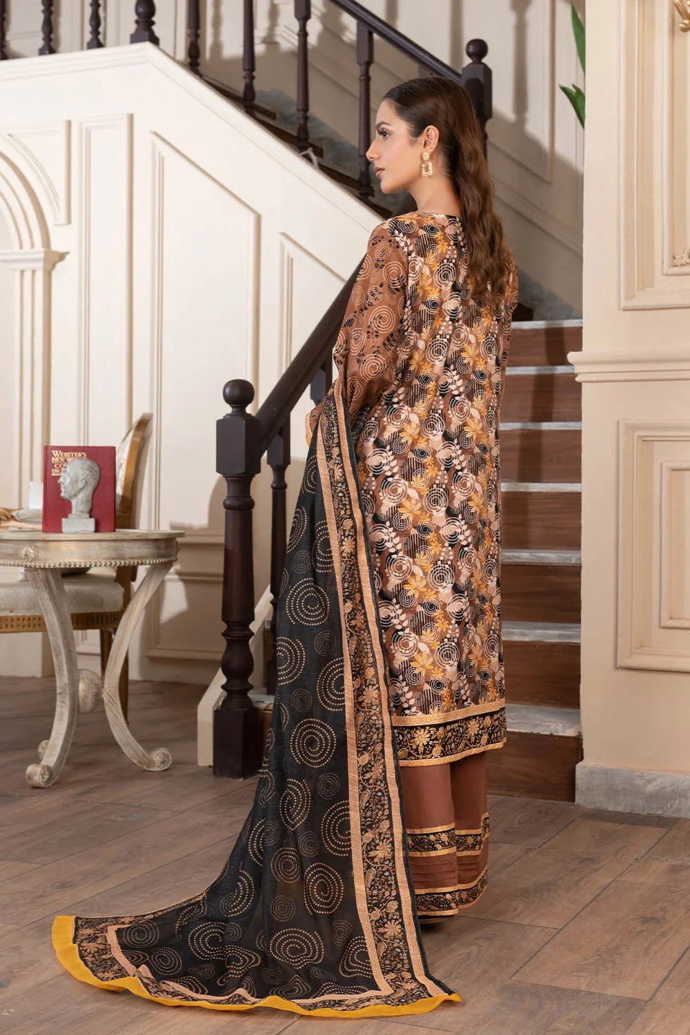 3PC Printed Unstitched Cambric Suit KCC-3545 Printed KHAS STORES