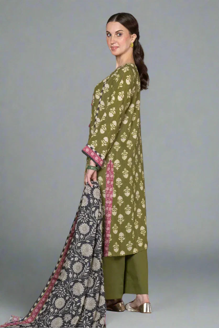 3PC Printed Unstitched Karandi Suit KKR-2944 Printed KHAS STORES