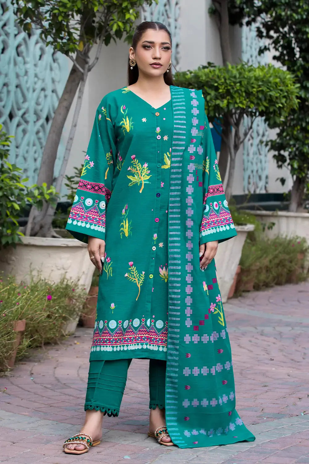 3PC Printed Unstitched Khaddar Suit KKH-2881 Printed KHAS STORES