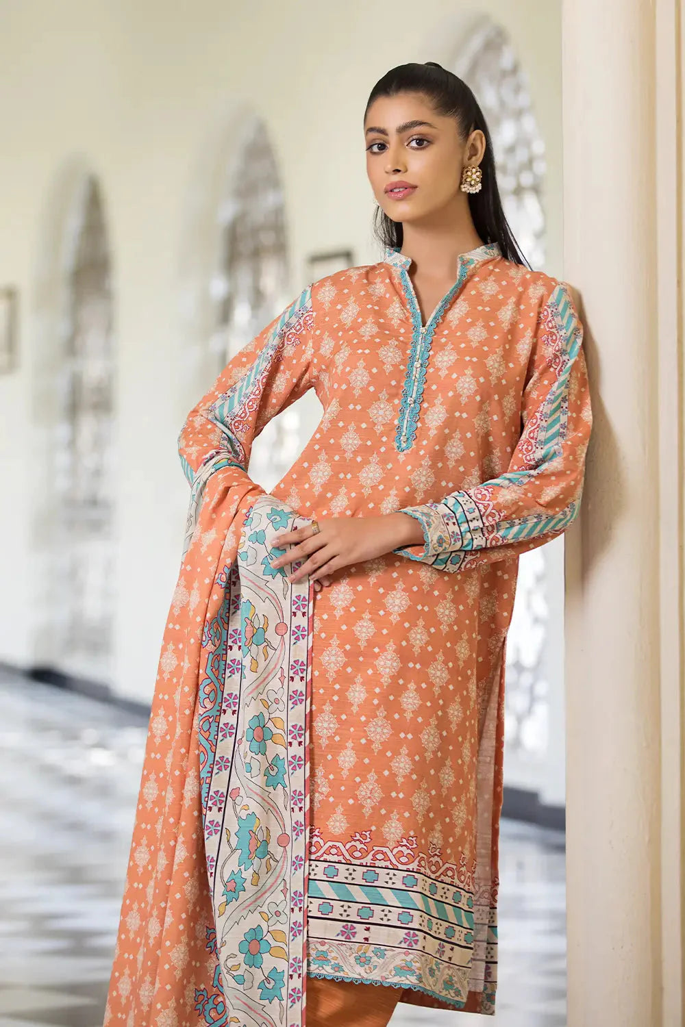 3PC Printed Unstitched Khaddar Suit KKH-2890 Printed KHAS STORES