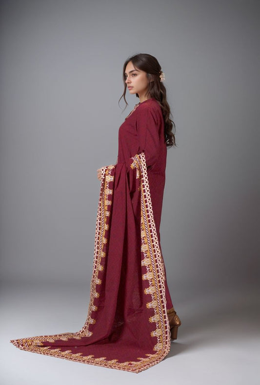 3PC Printed Unstitched Khaddar Suit KKH-2936 Printed KHAS STORES