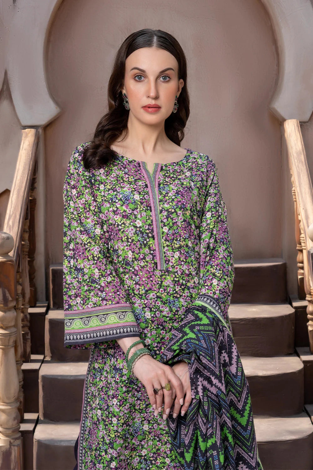3PC Printed Unstitched Khaddar Suit KKH-3010 Printed KHAS STORES