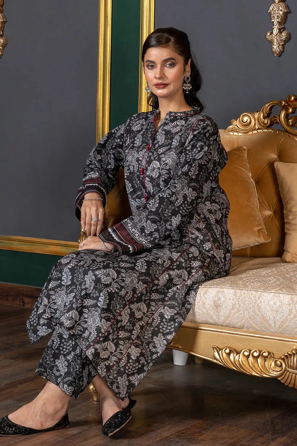 3PC Printed Unstitched Khaddar Suit KKH-3023 Printed KHAS STORES