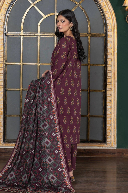 3PC Printed Unstitched Khaddar Suit KKH-3024 Printed KHAS STORES