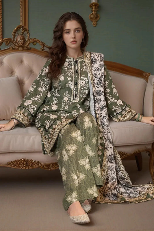 3PC Printed Unstitched Khaddar Suit KKH-3025 Printed KHAS STORES