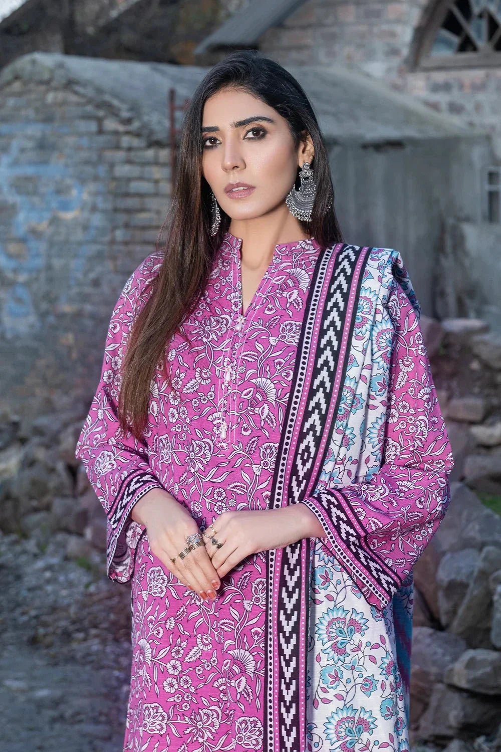 3PC Printed Unstitched Khaddar Suit KKH-3561 Printed KHAS STORES