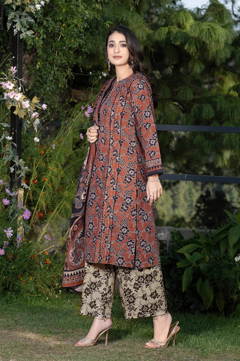 3PC Printed Unstitched Khaddar Suit KKH-3572 Printed KHAS STORES