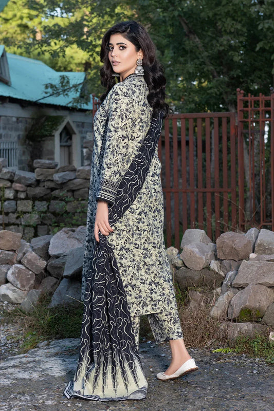 3PC Printed Unstitched Khaddar Suit KKH-3574 Printed KHAS STORES