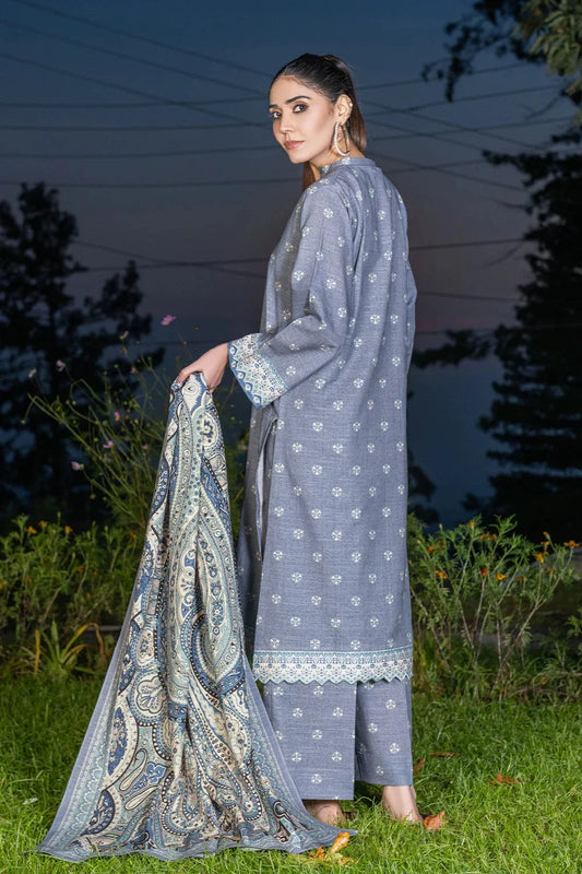 3PC Printed Unstitched Khaddar Suit KKH-3578 Printed KHAS STORES