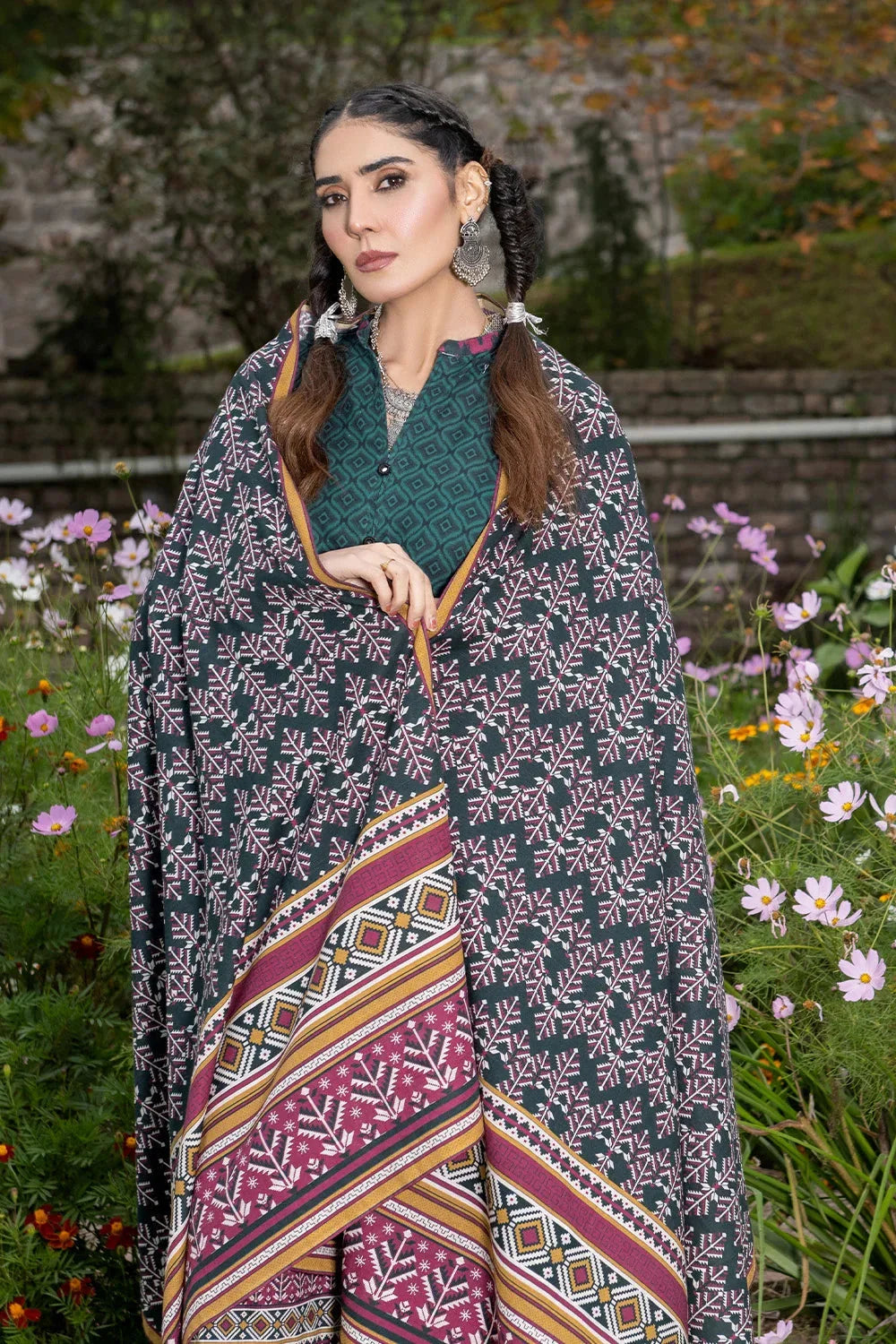 3PC Printed Unstitched Khaddar Suit KKH-3656 Printed KHAS STORES