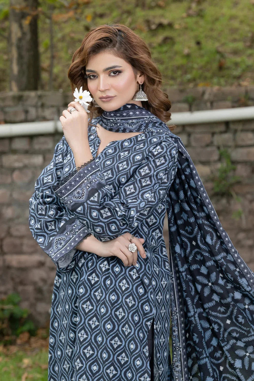 3PC Printed Unstitched Khaddar Suit KKH-3657 Printed KHAS STORES