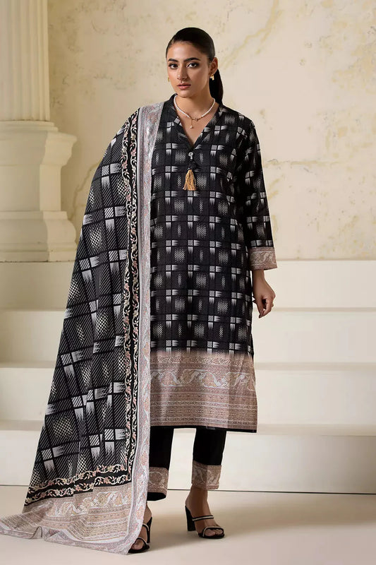 3PC Printed Unstitched Lawn Suit KLA-2751 Printed KHAS STORES
