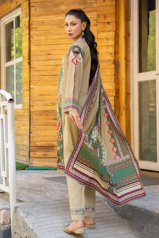 3PC Printed Unstitched Lawn Suit KLA-2756 Printed KHAS STORES
