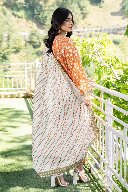 3PC Printed Unstitched Lawn Suit KLA-2761 Printed KHAS STORES