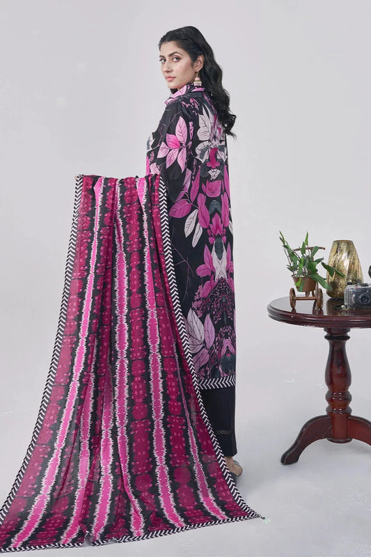 3PC Printed Unstitched Lawn Suit KLA-3041 Printed KHAS STORES