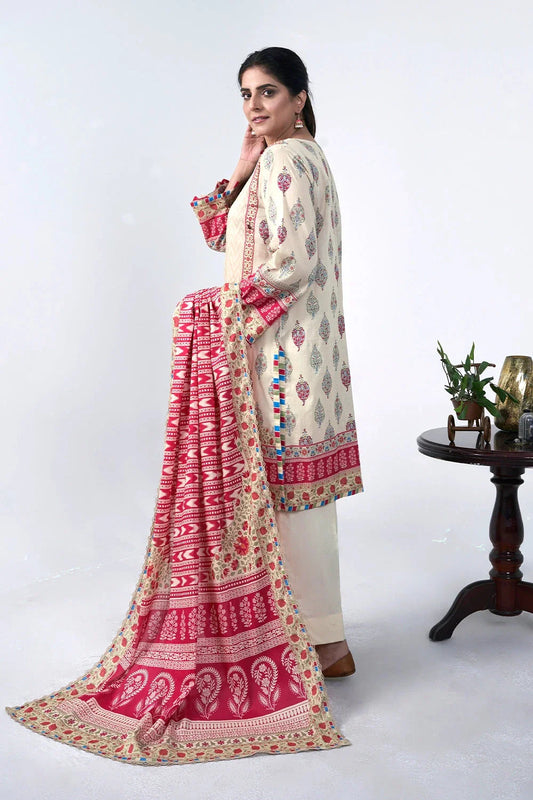 3PC Printed Unstitched Lawn Suit KLA-3109 Printed KHAS STORES